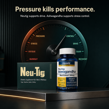 Men’s Vitality & Stress Shield Duo – Premium Performance & Cortisol Blocker Kit (Neutig + Neu-Asg)