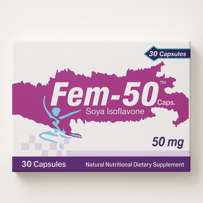 Fem50 Soya Isoflavones – Natural Menopause Relief & Hormone Balance