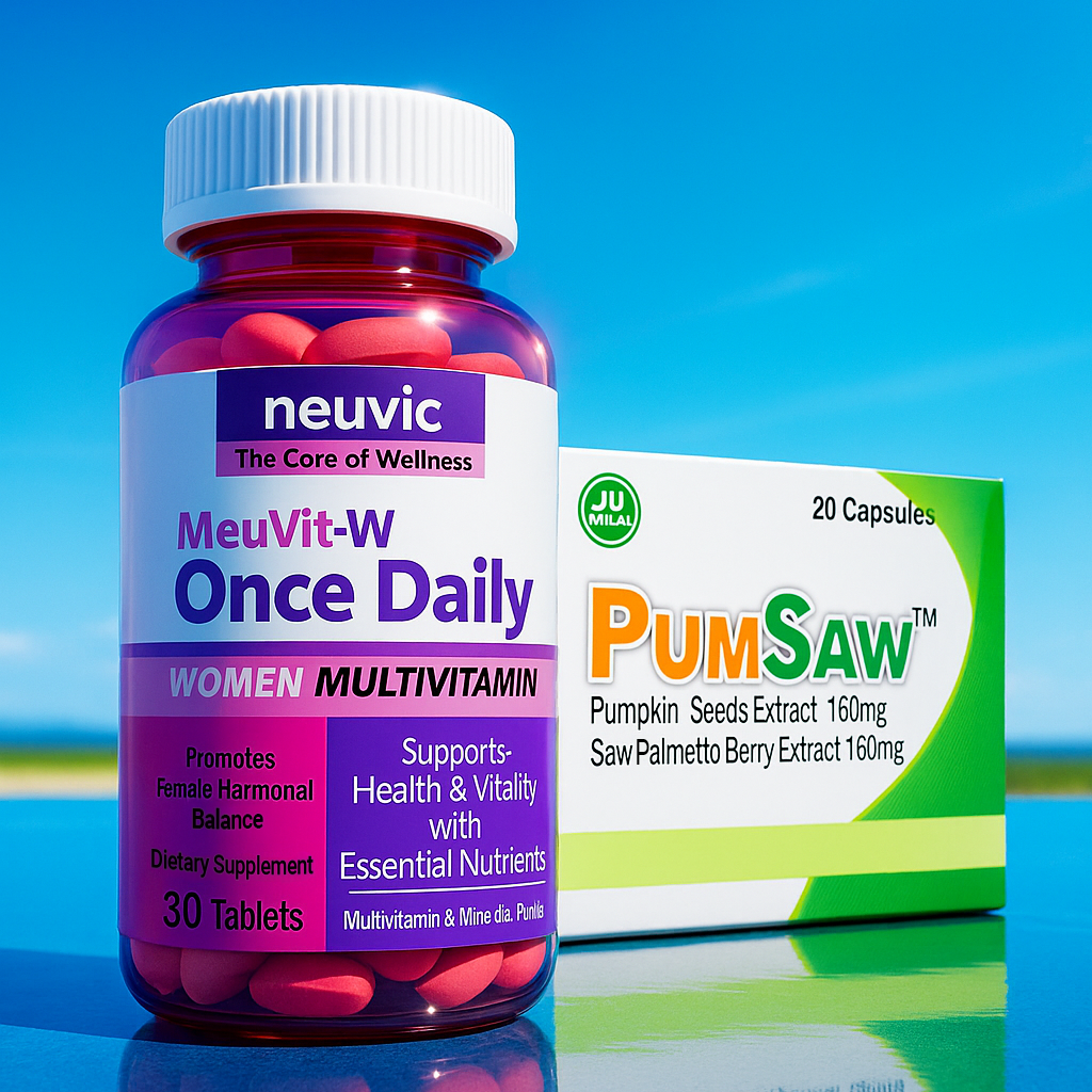 Women’s Hair Balance - Duo PUMSAW + Meuvit-W | Hormonal Balance + DHT Regulation for Fuller, Healthier Hair