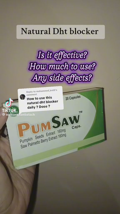 Pumsaw Pumpkin & Saw Palmetto – Natural DHT Blocker - Hair Loss Prevention & Prostate Support
